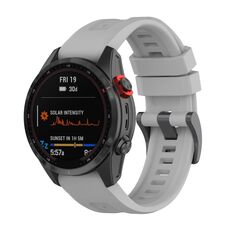 Per cinturino in silicone a sgancio rapido Garmin Fenix 5 da 26 mm (grigio)
