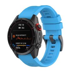 Per cinturino in silicone a sgancio rapido Garmin Fenix 5 da 26 mm (blu cielo)