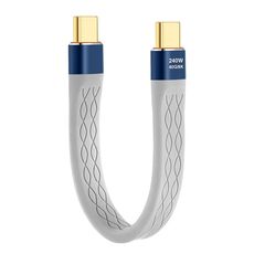 Cavo dati di ricarica FPC flessibile da USB-C / Type-C a Type-C da 240 W 40 Gbps, lunghezza: 13,3 cm (grigio)