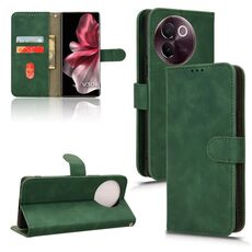 Per vivo V30E 5G Skin Feel custodia magnetica in pelle con vibrazione (verde)