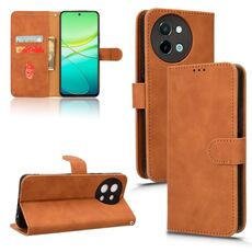 Per vivo Y38 5G Skin Feel custodia magnetica in pelle con vibrazione (marrone)