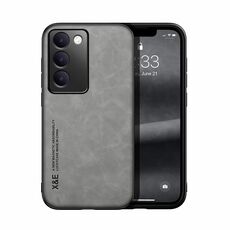 Custodia per telefono posteriore in pelle magnetica IDN per vivo Y100 5G IDN (grigio chiaro)