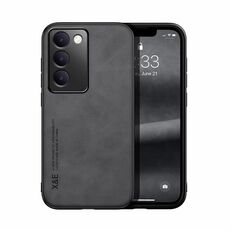 Custodia per telefono posteriore in pelle magnetica IDN per vivo Y100 5G (grigio scuro)