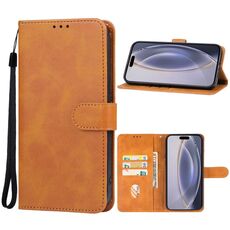 Custodia in pelle per iPhone 16 Pro Max (marrone)