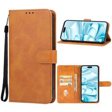 Custodia in pelle per iPhone 16 Plus (marrone)