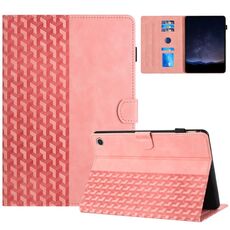 Custodia Smart Tablet in pelle goffrata per Amazon Fire Max 11 Building Blocks (rosa)