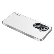 Per OPPO Reno11 Global AG Custodia per telefono in acrilico galvanico satinato (bianco argento)