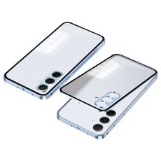 Per Samsung Galaxy S23 FE 5G Custodia per telefono smerigliata con fibbia a scatto in metallo (blu)