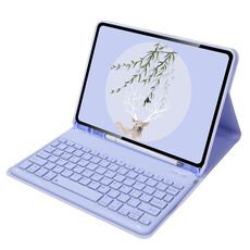 Per Xiaomi Pad 6 / Pad 6 Pro Custodia in pelle per tablet con tastiera Bluetooth da 11 pollici con cappuccio rotondo e slot per penna (viola)
