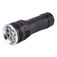 Torcia ricaricabile ad alta luminosità W5204 8 LED 3100LM (nera)
