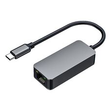 Adattatore Ethernet per scheda di rete RJ45 da tipo C a 2500 Mbps (grigio)