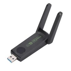 Scheda di rete wireless senza driver 1516 Gigabit Dual Band 5G 150Mbps Scheda di rete USB per computer (nero)
