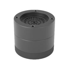 Base per lavatrice, piedini fissi ammortizzanti rialzati antiscivolo, colore: nero 6 cm