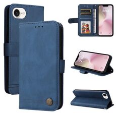 Custodia per telefono in pelle Skin Feel Life Tree per iPhone SE 20224 (blu)