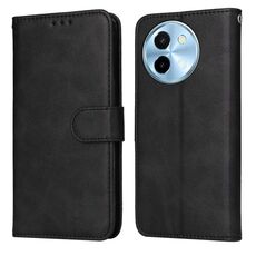 Per vivo Y38 5G / T3x 5G Custodia per cellulare in pelle flip classica con texture di vitello globale (nera)