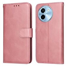 Per vivo Y38 5G / T3x 5G Custodia per cellulare in pelle flip classica con texture di vitello globale (oro rosa)