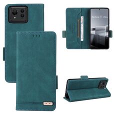 Custodia per telefono in pelle con chiusura ultra magnetica per ASUS Zenfone 11 (verde)