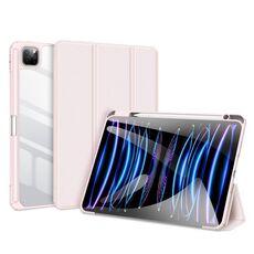 Custodia per tablet in pelle antiscivolo per iPad Pro 11 2024 DUX DUCIS TOBY con funzione Sleep/Wake-up (rosa)