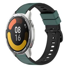 Per Xiaomi MI Watch Color 2 Cinturino in silicone bicolore da 22 mm (verde oliva + nero)