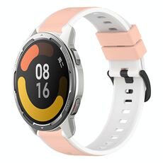 Per Xiaomi MI Watch Color 2 Cinturino in silicone bicolore da 22 mm (rosa + bianco)
