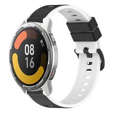 Per Xiaomi MI Watch Color 2 Cinturino in silicone bicolore da 22 mm (nero + bianco)
