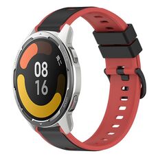 Per Xiaomi MI Watch Color 2 Cinturino in silicone bicolore da 22 mm (nero + rosso)