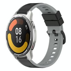 Per Xiaomi MI Watch Color 2 Cinturino in silicone bicolore da 22 mm (nero + grigio)