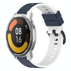 Per Xiaomi MI Watch Color 2 Cinturino in silicone bicolore da 22 mm (blu notte + bianco)