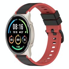 Per Xiaomi MI Watch Sport 22mm Cinturino in silicone bicolore (nero + rosso)