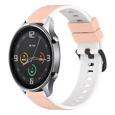 Per Xiaomi MI Watch Cinturino in silicone bicolore da 22 mm (rosa + bianco)