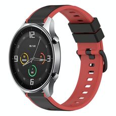 Per Xiaomi MI Watch Cinturino in silicone bicolore da 22 mm (nero + rosso)