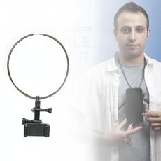 Staffa per collo regolabile pigra con colletto standard per smartphone GoPro Action Camera