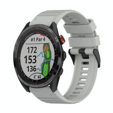 Per Garmin Approach S62 Cinturino in silicone con struttura orizzontale da 22 mm con strumento di rimozione (grigio)