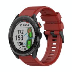 Per Garmin Approach S62 Cinturino in silicone con struttura orizzontale da 22 mm con strumento di rimozione (rosso)