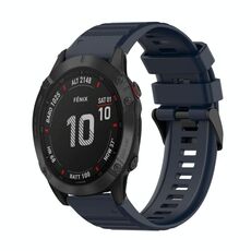 Per Garmin Fenix 6 GPS 22mm Cinturino in silicone con struttura orizzontale con strumento di rimozione (blu navy)