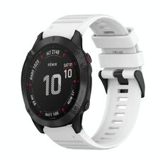 Per Garmin Fenix 6 Sapphire GPS 22mm Cinturino in silicone con struttura orizzontale con strumento di rimozione (bianco)