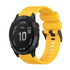 Per Garmin Fenix 6 Sapphire GPS 22mm Cinturino in silicone con struttura orizzontale con strumento di rimozione (giallo)