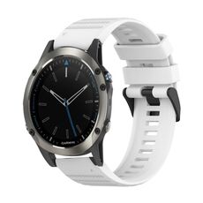 Per Garmin Quatix 5 22mm Cinturino in silicone con struttura orizzontale con strumento di rimozione (bianco)