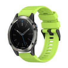 Per Garmin Quatix 5 Cinturino in silicone con struttura orizzontale da 22 mm con strumento di rimozione (verde lime)