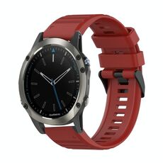 Per Garmin Quatix 5 Cinturino in silicone con struttura orizzontale da 22 mm con strumento di rimozione (rosso)