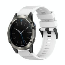 Per Garmin Quatix 5 Sapphire 22mm Cinturino in silicone con struttura orizzontale con strumento di rimozione (bianco)