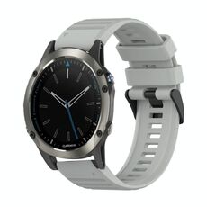 Per Garmin Quatix 5 Sapphire 22mm Cinturino in silicone con struttura orizzontale con strumento di rimozione (grigio)
