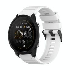 Per Garmin Forerunner 955 Cinturino in silicone con struttura orizzontale da 22 mm con strumento di rimozione (bianco)