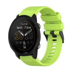 Per Garmin Forerunner 955 Cinturino in silicone con struttura orizzontale da 22 mm con strumento di rimozione (verde lime)