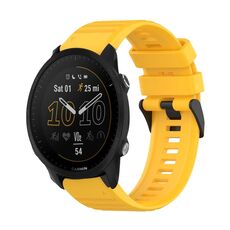 Per Garmin Forerunner 955 Cinturino in silicone con struttura orizzontale da 22 mm con strumento di rimozione (giallo)