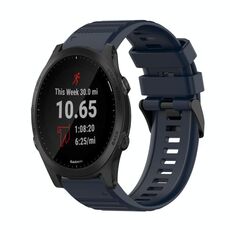Per Garmin Forerunner 945 Cinturino in silicone con struttura orizzontale da 22 mm con strumento di rimozione (blu navy)