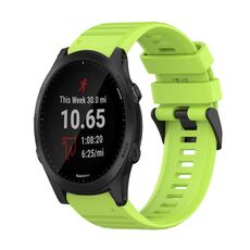 Per Garmin Forerunner 945 Cinturino in silicone con struttura orizzontale da 22 mm con strumento di rimozione (verde lime)