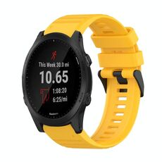 Per Garmin Forerunner 945 Cinturino in silicone con struttura orizzontale da 22 mm con strumento di rimozione (giallo)