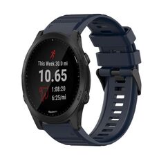 Per Garmin Forerunner 935 Cinturino in silicone con struttura orizzontale da 22 mm con strumento di rimozione (blu navy)