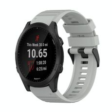 Per Garmin Forerunner 935 Cinturino in silicone con struttura orizzontale da 22 mm con strumento di rimozione (grigio)